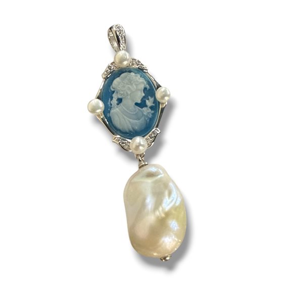 Pendant Mandile 1922 Woman Cammei  in Silver Conchiglia 2CPPC124282 - 2CPPC124282
